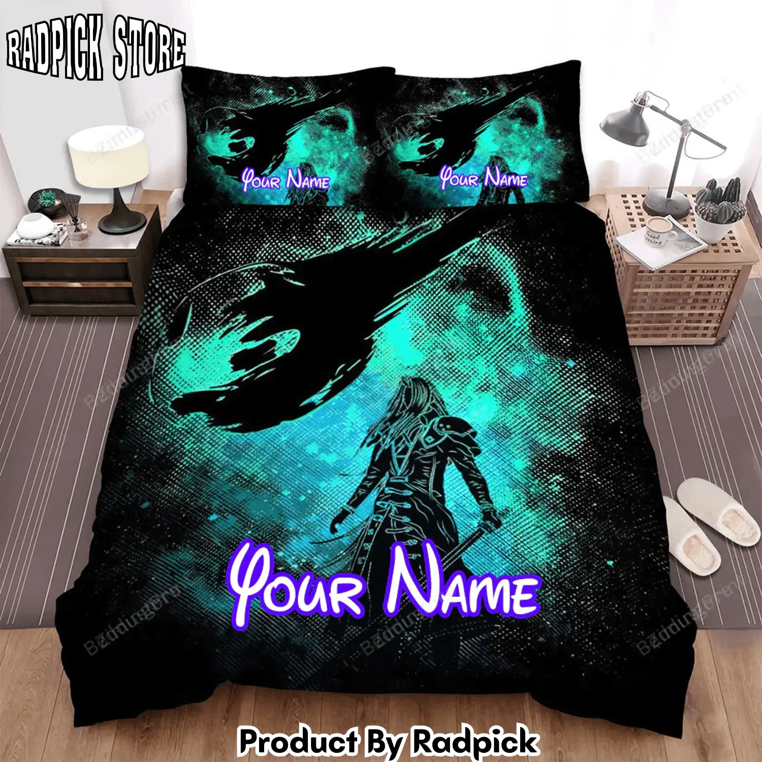 Radpick anime art son of jenova bed sheets duvet cover personalized name bedding sets rp3278767